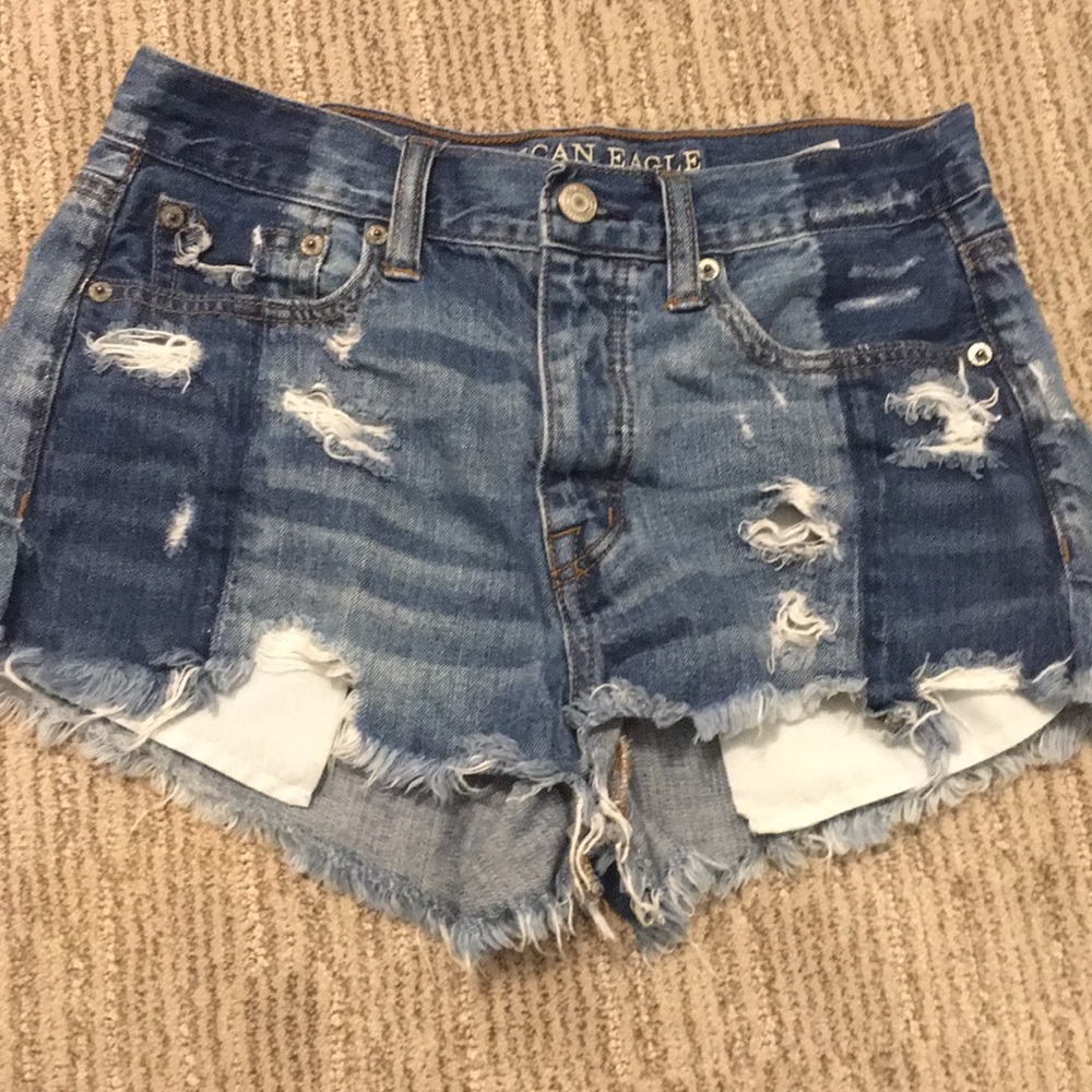 Ripped Jean Shorts